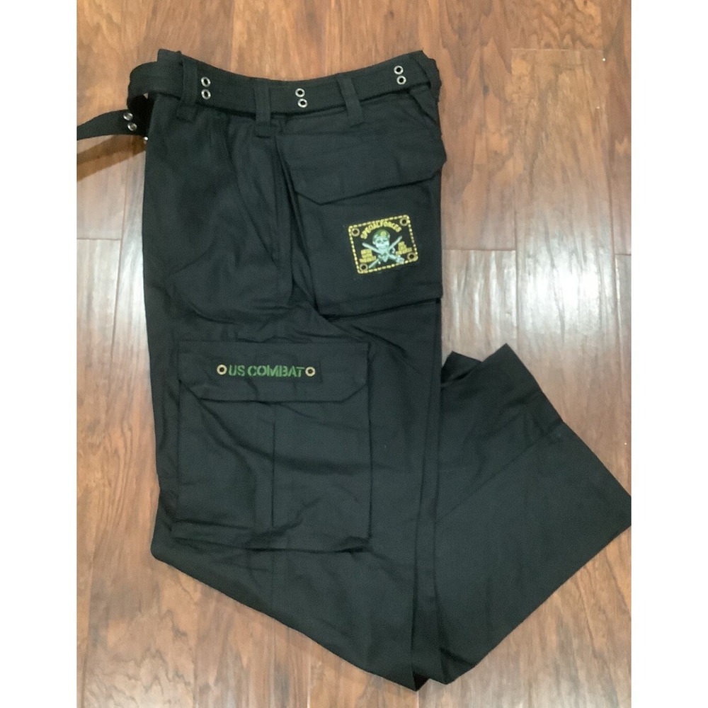 Vntg Regal Jeans Authentic Denim Men's Size 44US Combat With Military Patches